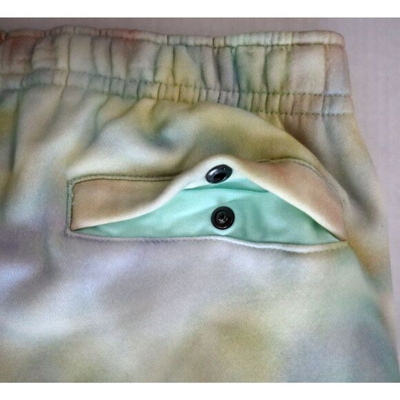 Nike DZ3064 379 Men's Sz XL Green/Pink Tie-Dye Embroidered Fleece Jogger Pants - Picture 9 of 11